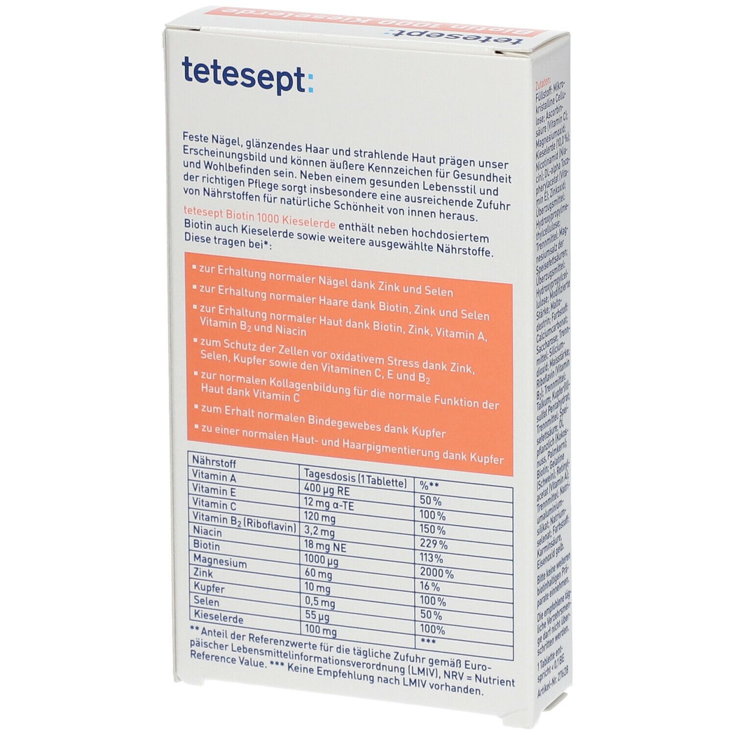 tetesept® Biotin 1000 Kieselerde