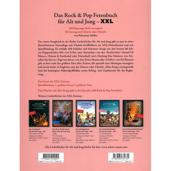 Schott Rock & Pop Fetenbuch Git. XXL
