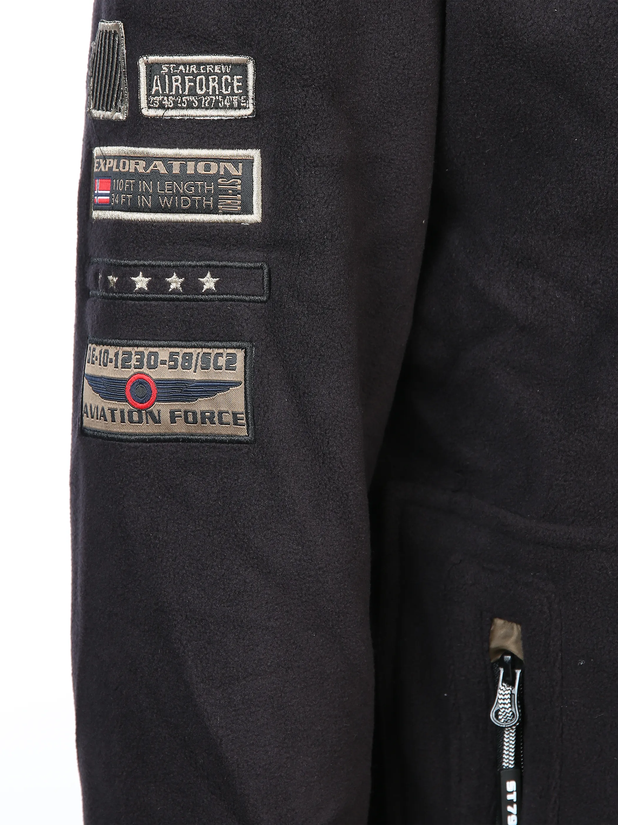 Herren Fleecejacke mit Patches
