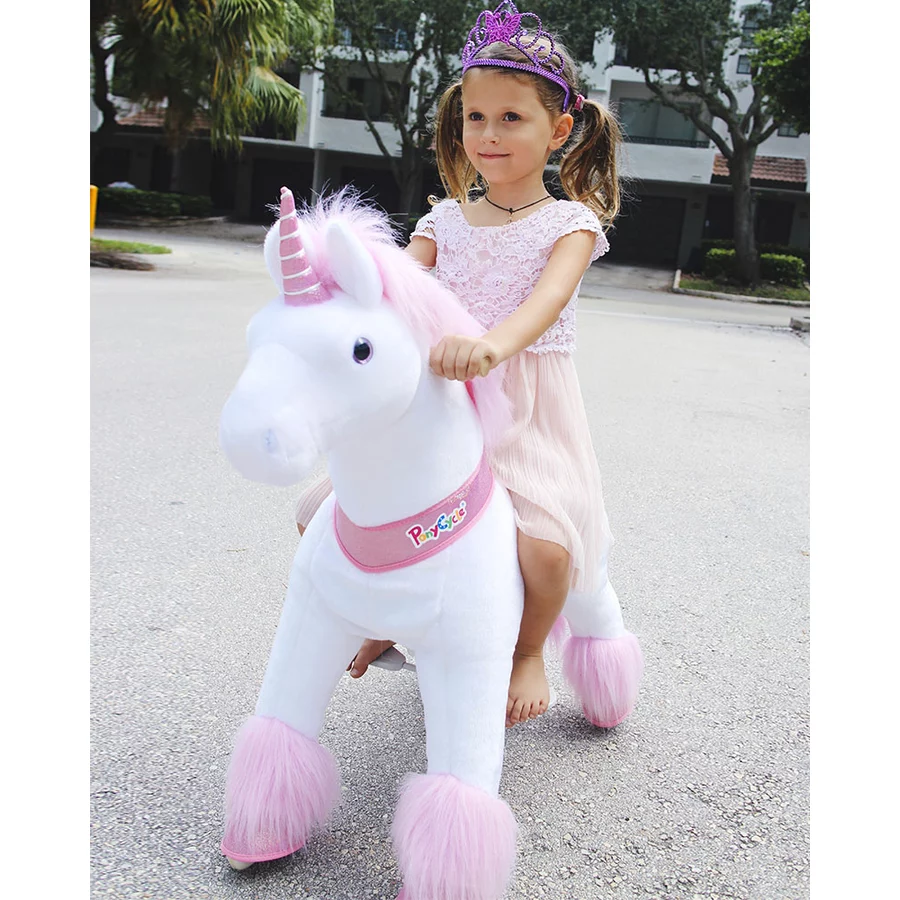 PonyCycle® Pink Unicorn mit Bremse - groß