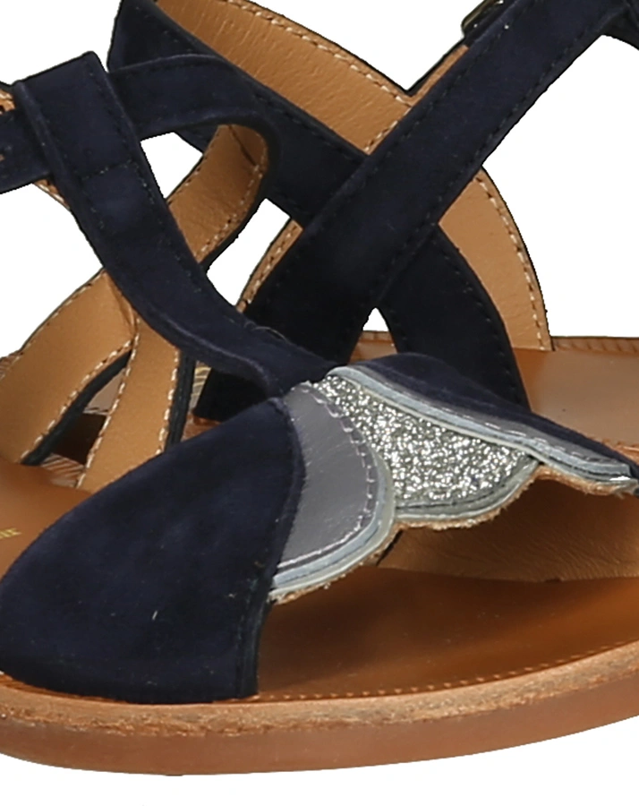 Leder-Sandalen PLAGETTE ART in marine