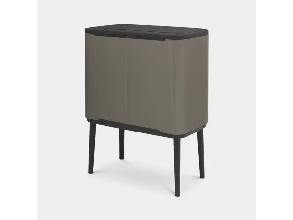 Brabantia Bo Touch Bin - Skraldespand - fliplåg - 33 L - affaldsseparation - platinum