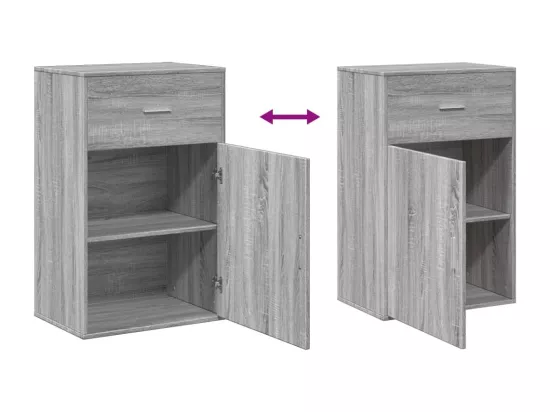 Armoire de rangement sonoma gris 56,5x39x90 cm bois ingénierie