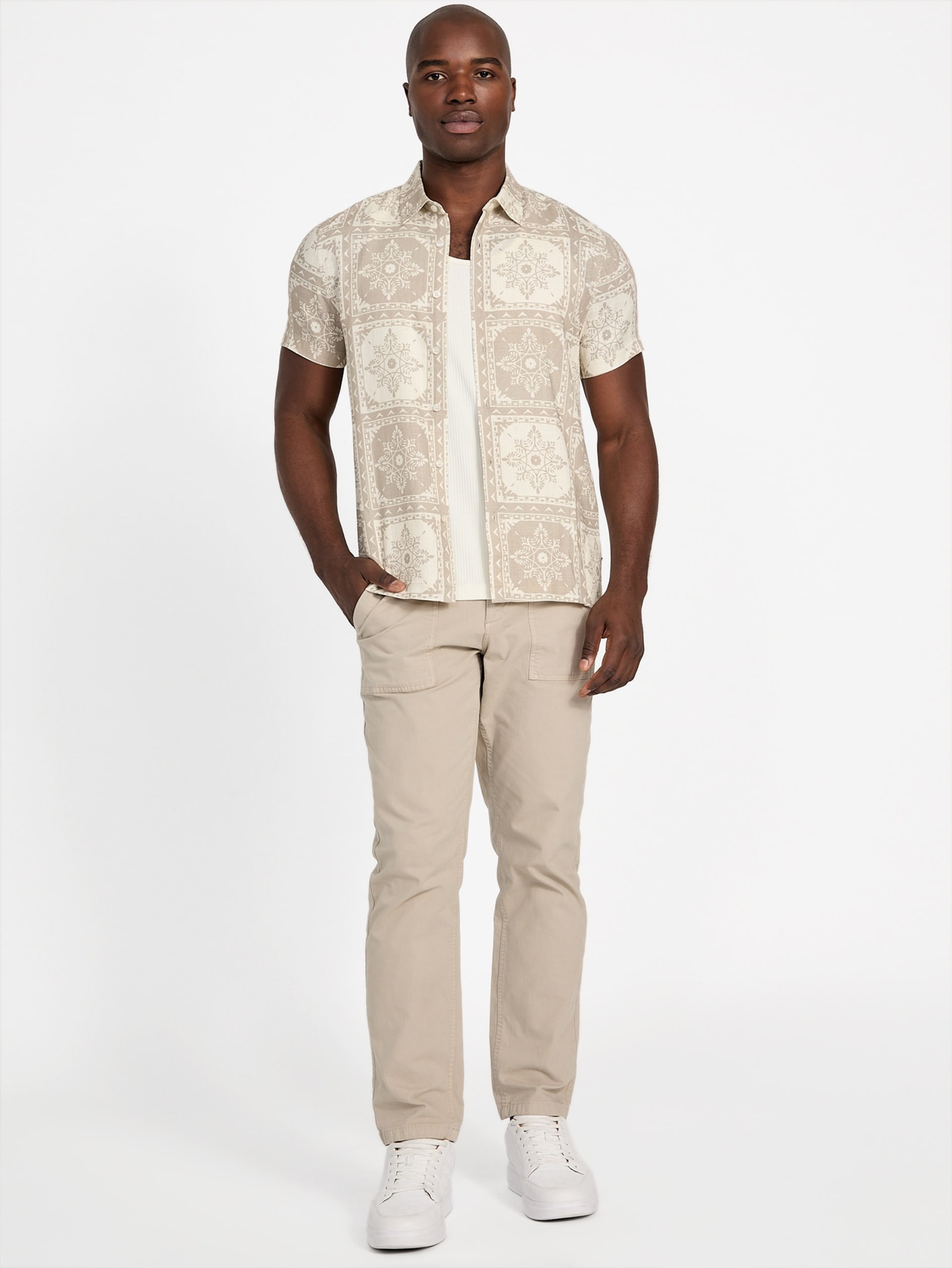 Camisa Eco Mosley com Estampa de Azulejos
