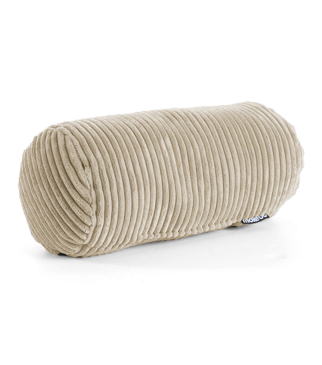 mokebo nekkussen met corduroy hoes 'The Nap', nekrol of kussenrol in beige