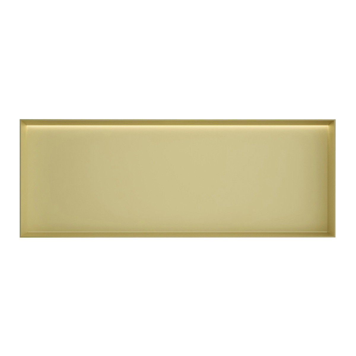 Hotbath &More frameless inbouwnis met verlichting 30x80x10cm geborsteld messing PVD