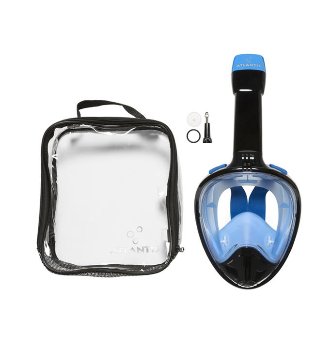 Atlantis 2.0  Zwart Blauw S/M Snorkelmasker