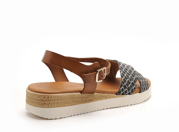 Eva frutos nu pieds plats femme 4278 noir