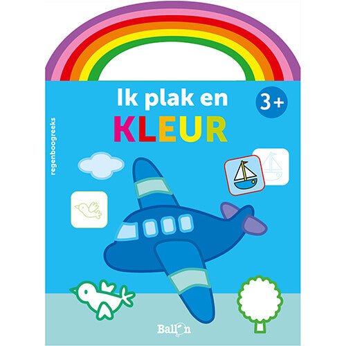 Uitgeverij ballon ik plak en kleur - vliegtuig