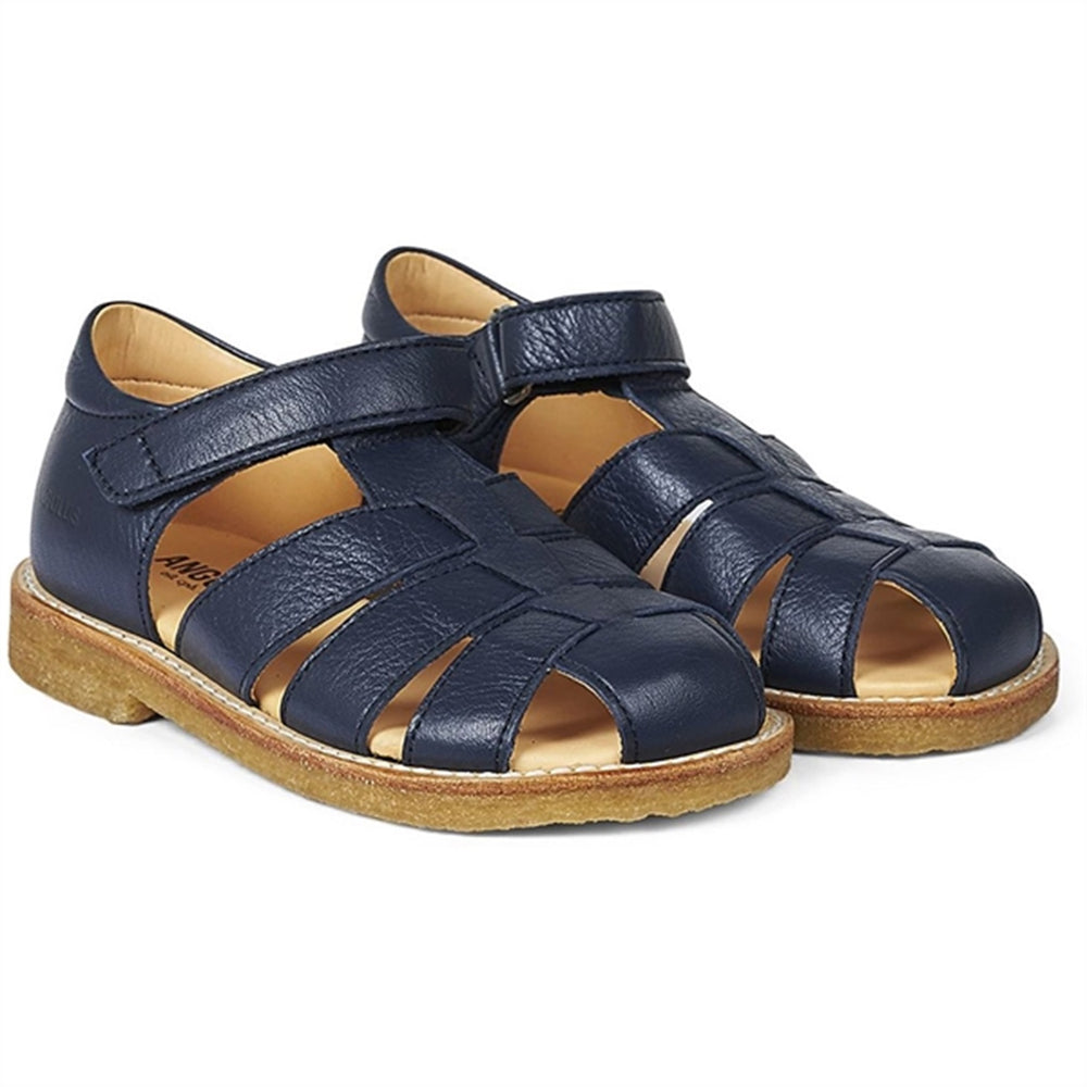 Sandal M. Velcrolukning Navy - Angulus
