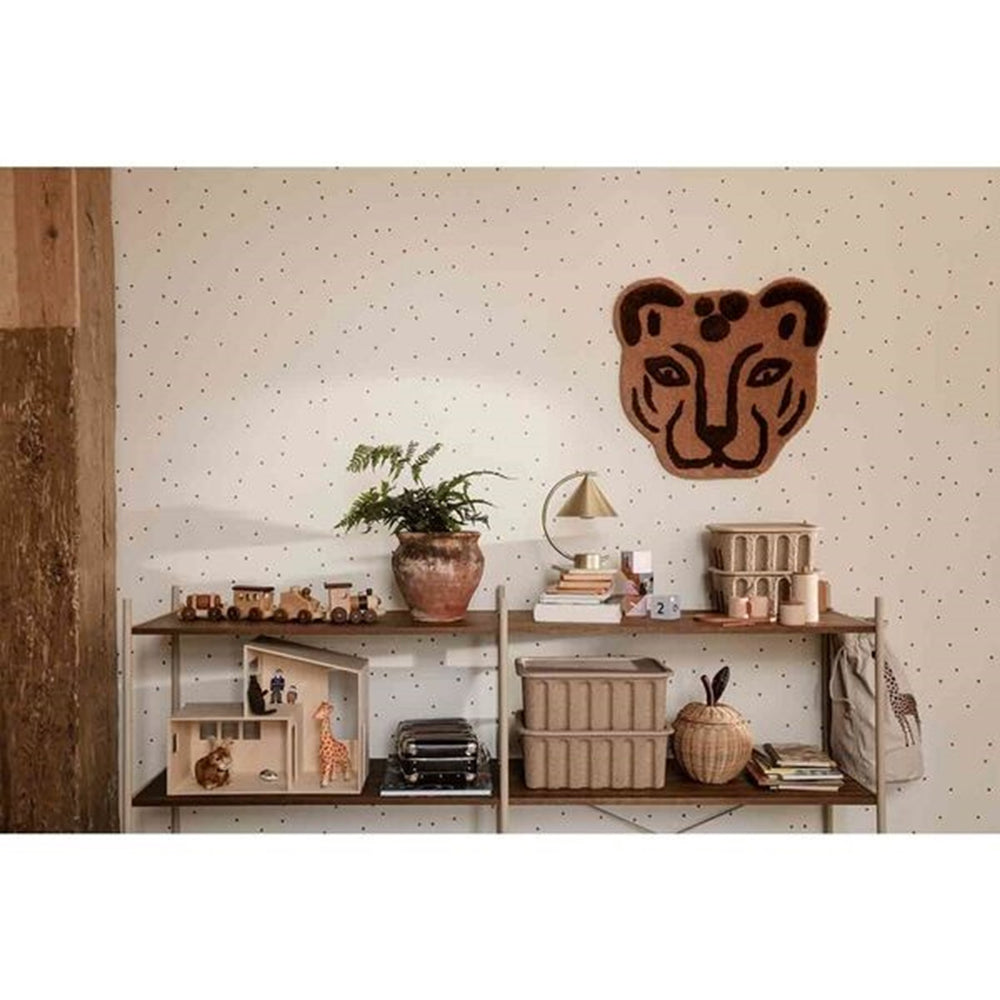 Leopardhoved Gulv/Væg Tæppe - Ferm Living → Luksusbaby.dk
