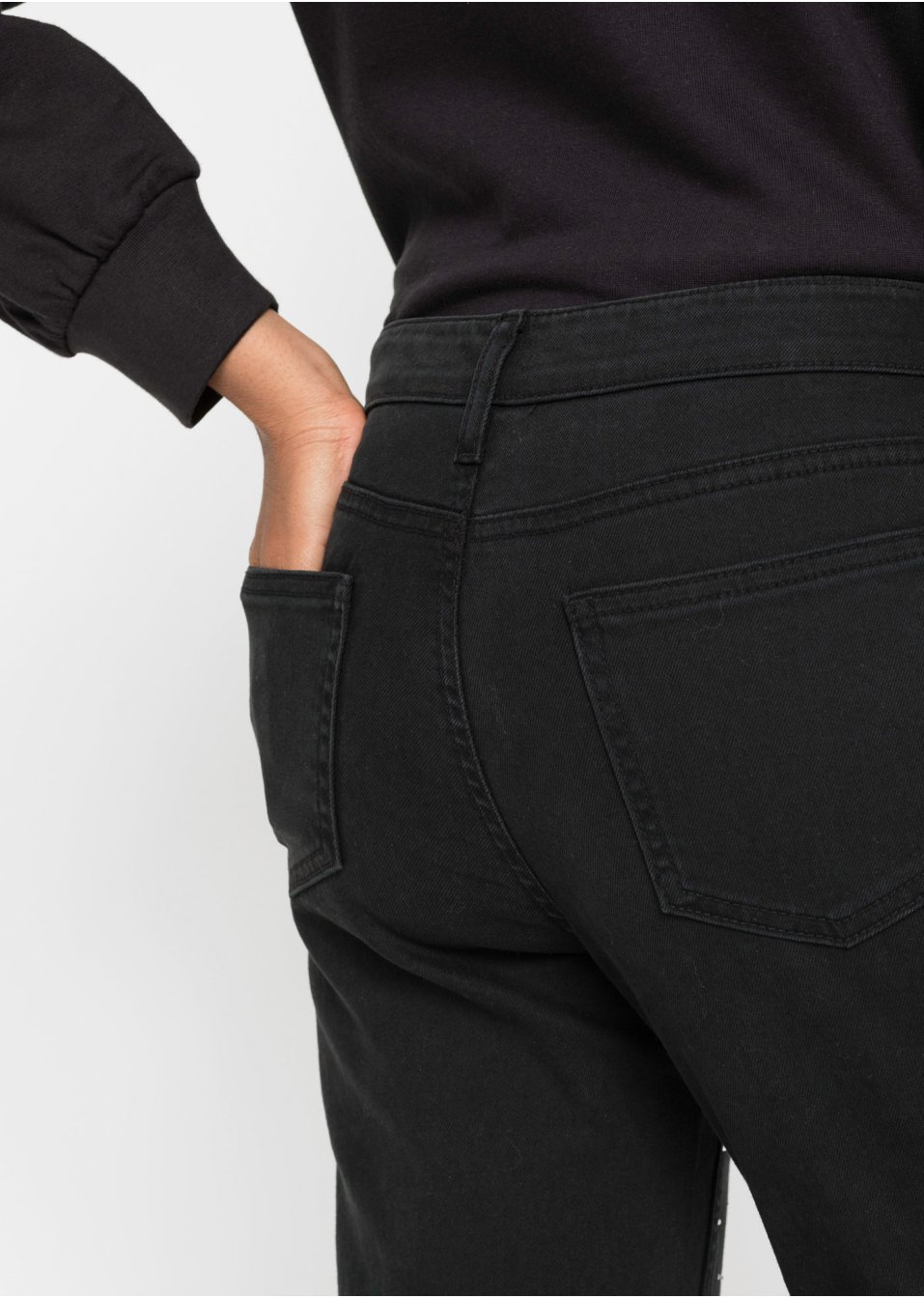 Pantalon extensible avec pierres brillantes