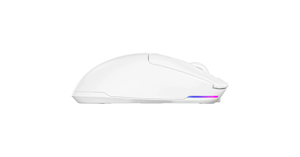 LORGARMSA10W gaming muis  (Wit, 100 - 12000 dpi, RGB, Lightweight)