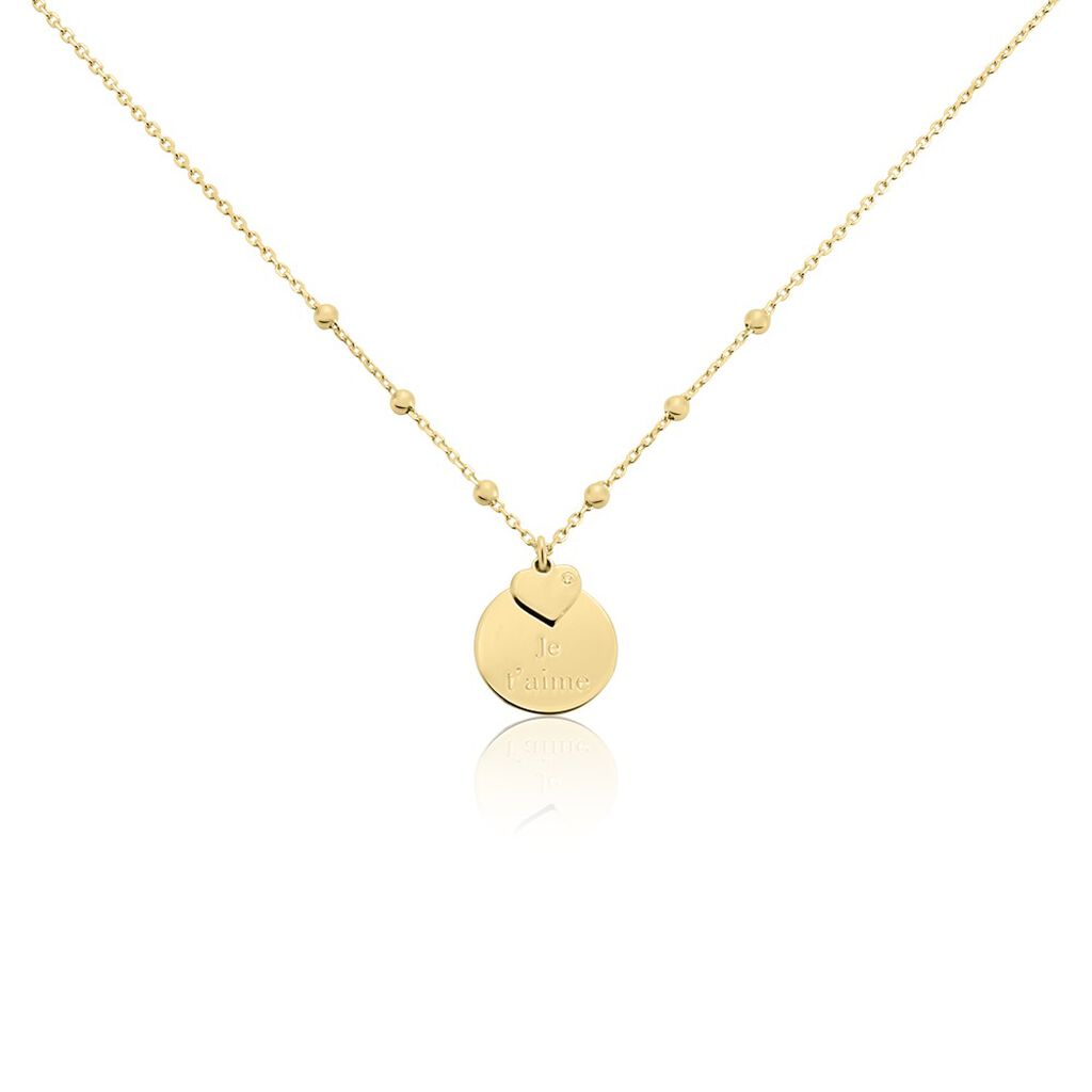 Collier Plaqué Or Fulvian Oxyde De Zirconium
