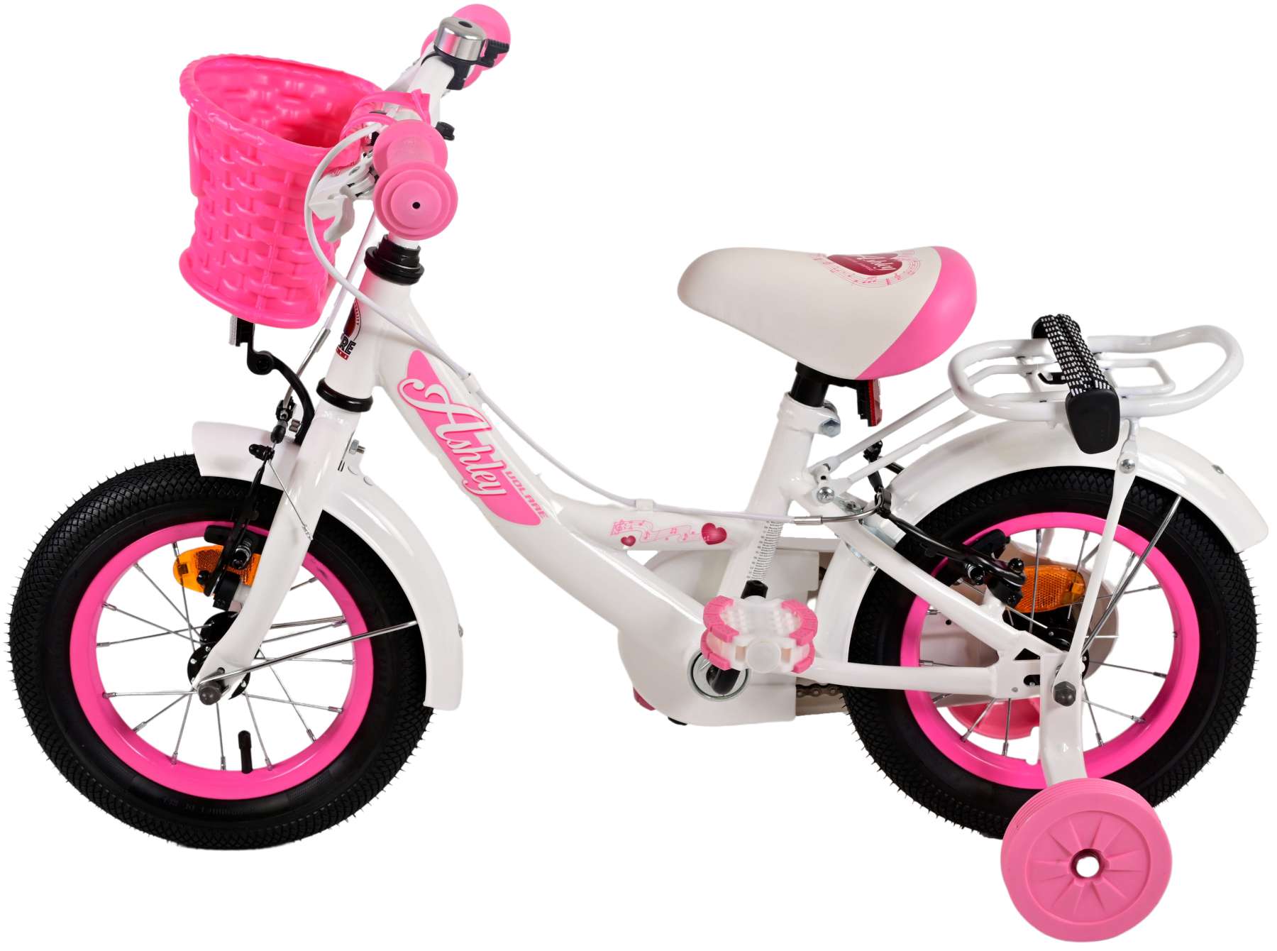 TPFSports Ashley Kinderfahrrad - Mädchen - 12 Zoll - Rücktritt + Handbremse - Weiß