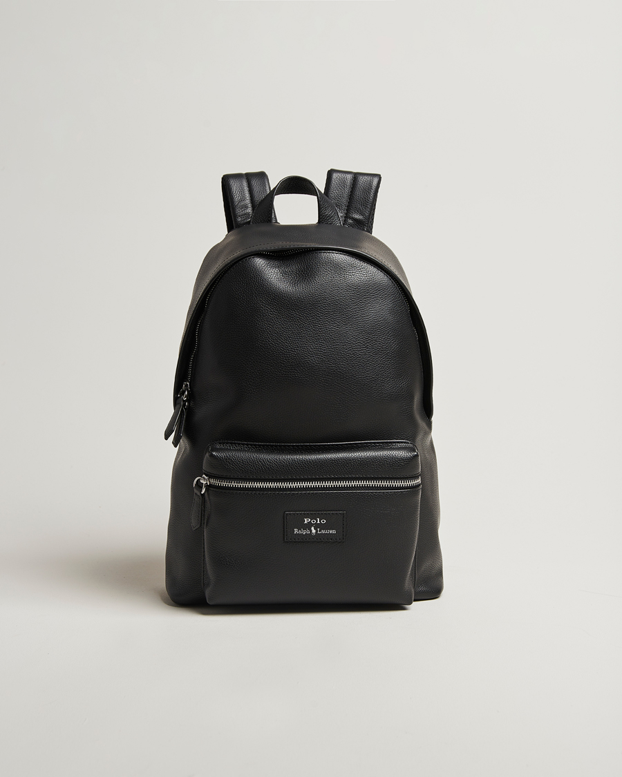 Polo Ralph Lauren Pebble Leather Dome Backpack Black