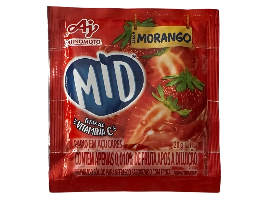 REFRESCO EM PÓ MID MORANGO 20G