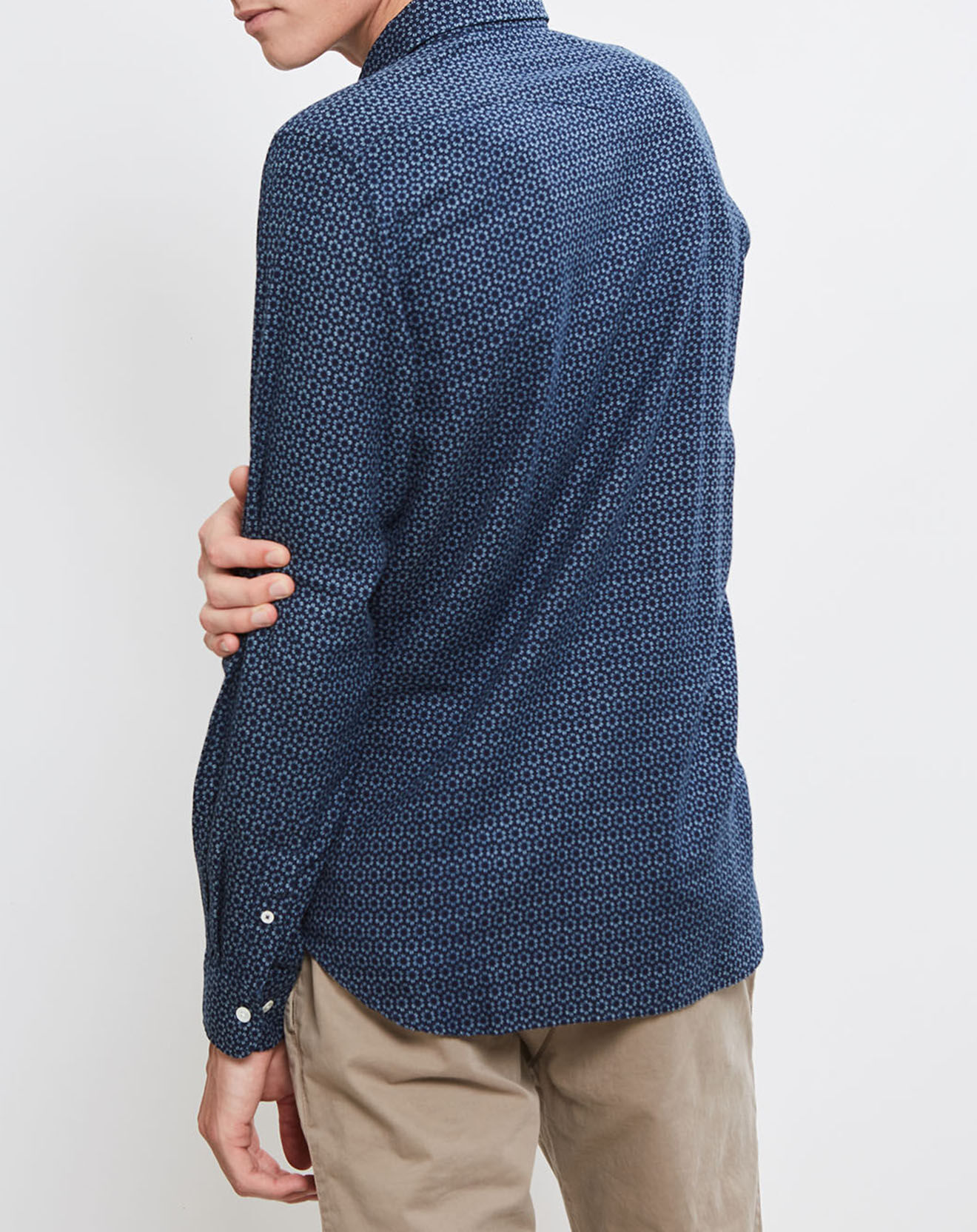 Hartford Chemise Slim Storm à imprimé fleuri indigo