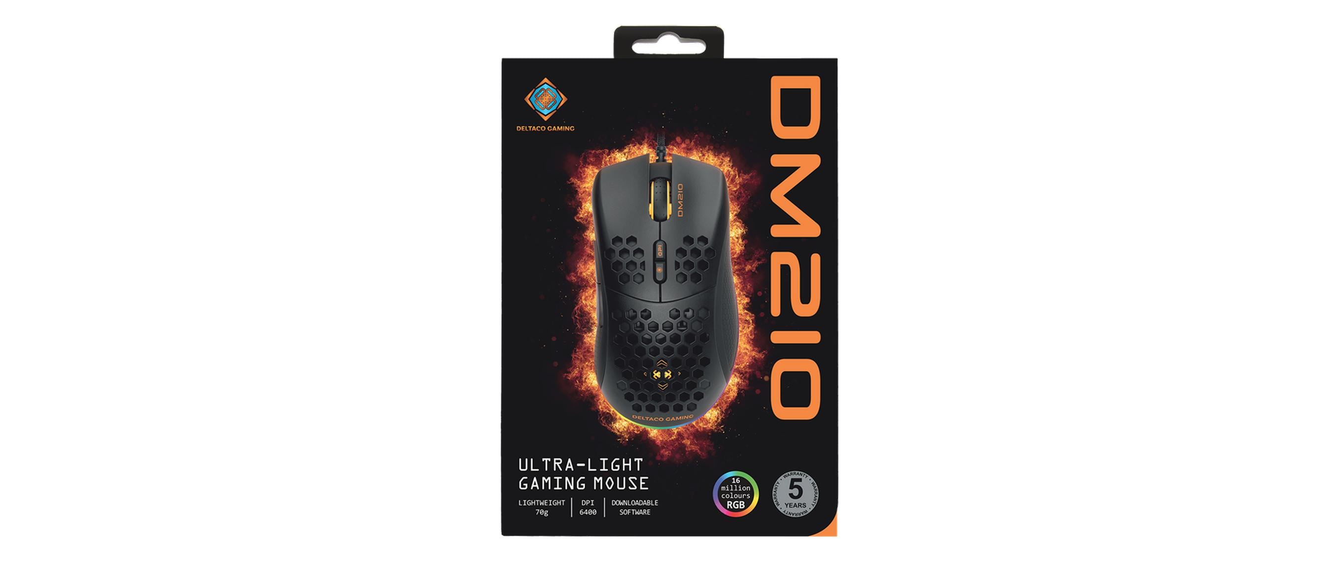 Gaming-Maus DM210Gaming-Maus mit 6400 dpi Auflösung und RGB-Beleuchtung