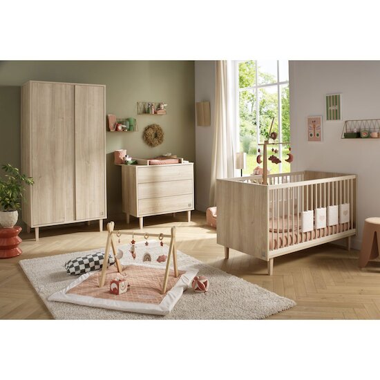 Paloma Commode 3 tiroirs   Bois chêne sépia        de               Sauthon Baby's Sweet Home