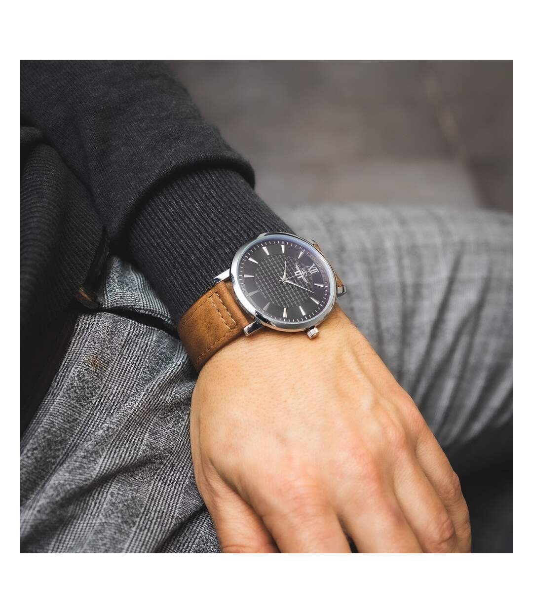 Montre d'Homme Marron M. JOHN