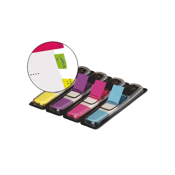 Post-it Separadores de Índice 11.9 x 43.1 mm Sortido 4 Embalagens de 35, c/ Dispensadores 683-4AB - 291861
