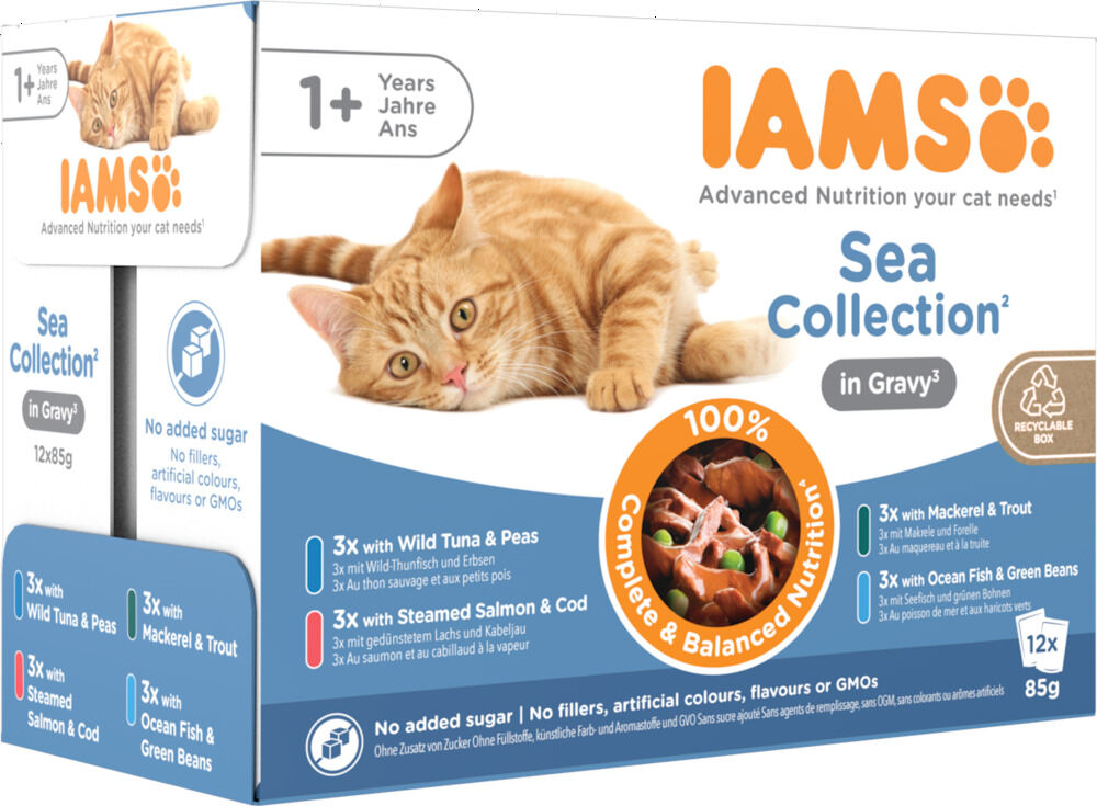 IAMS Sea - Delights - 12x85 gram - 1020 Gram - zalm, vis