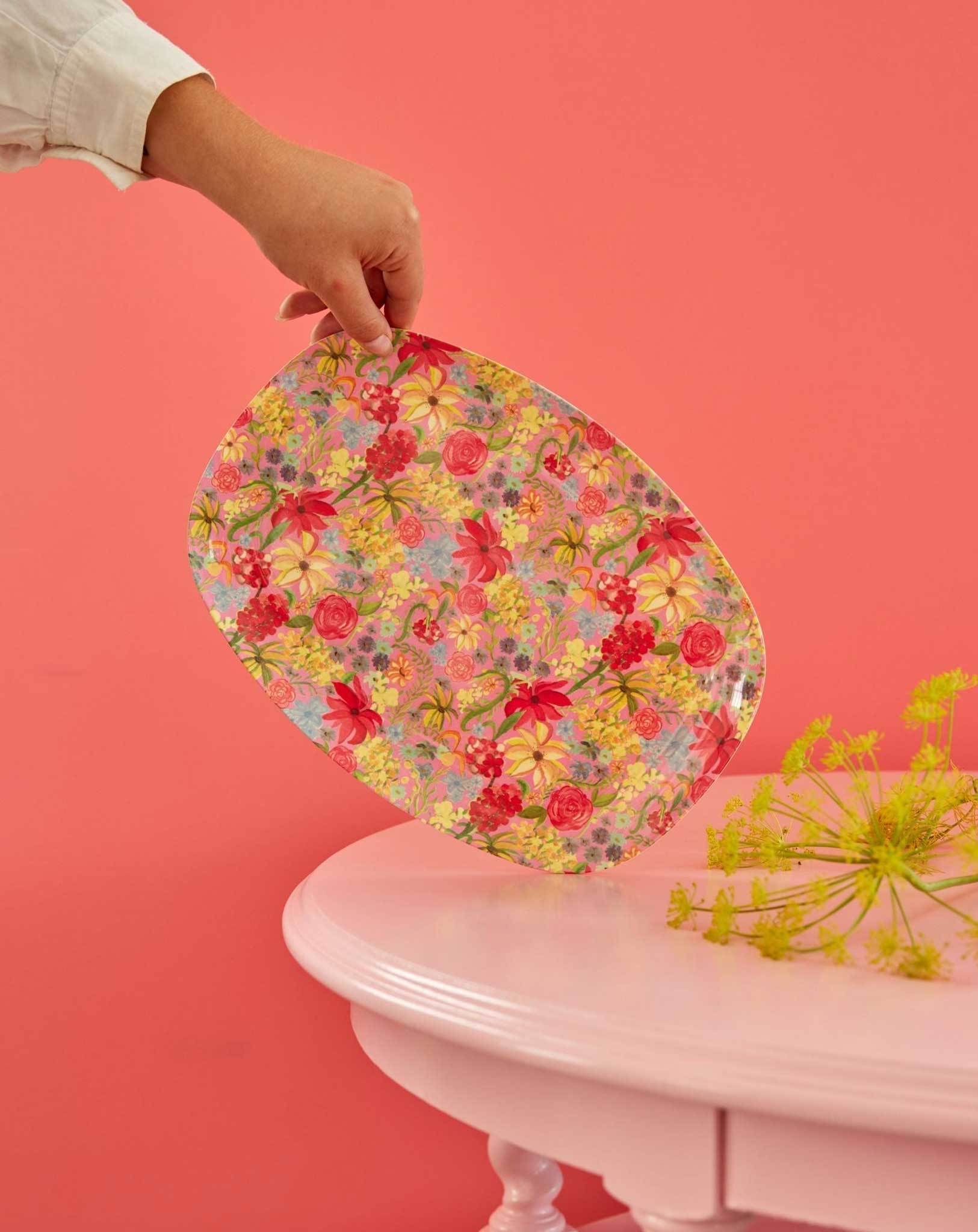 Melamin-Servierteller SWEDISH FLOWER (30x22)