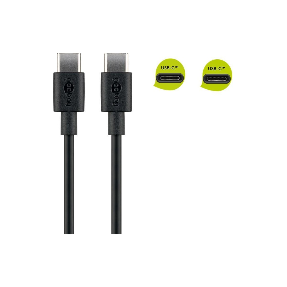Goobay USB-C lade- og synkroniseringskabel 