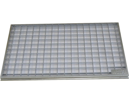 Wolfa persrooster voor deurmattenbox 60x40 cm (maaswijdte 30x30 mm)