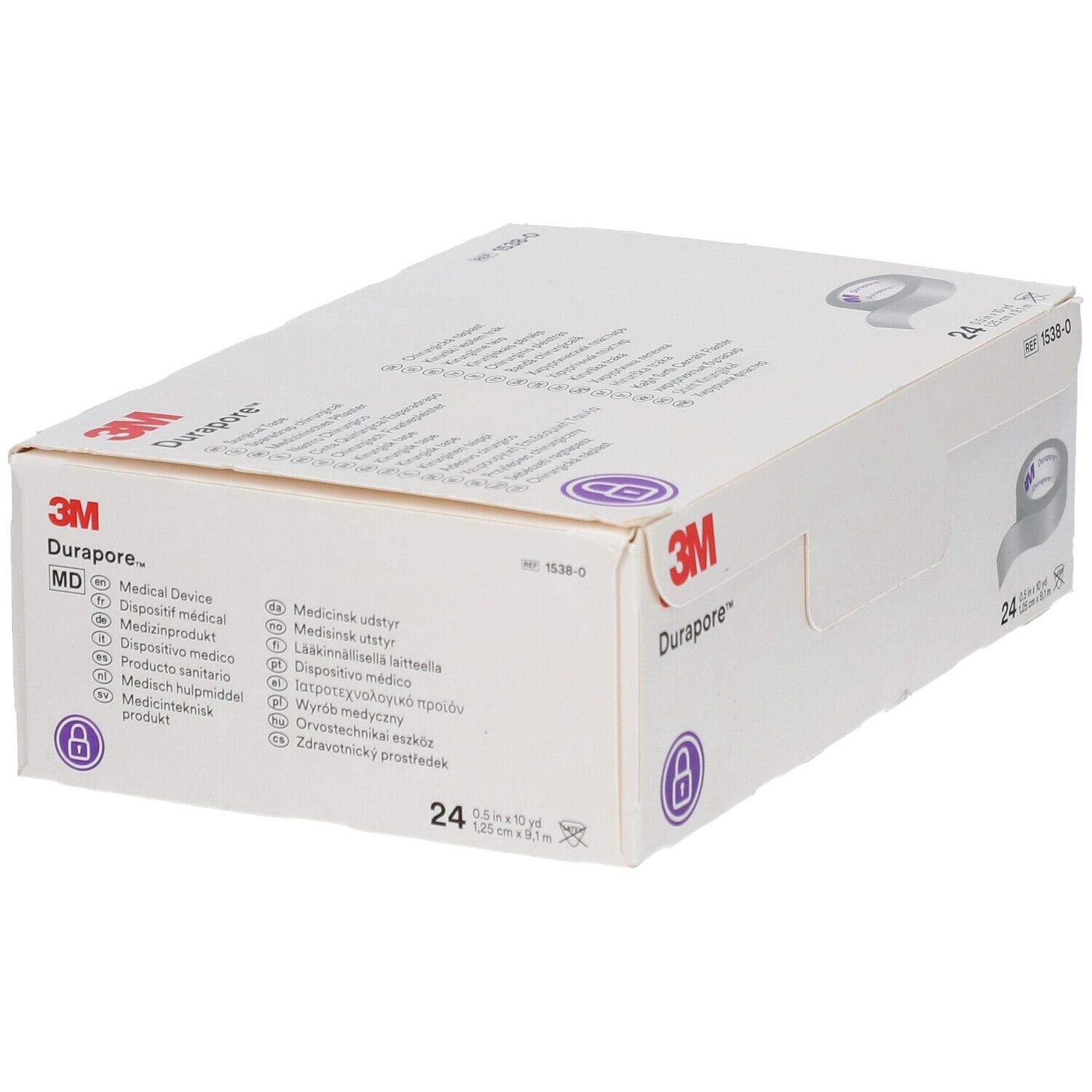 3M Durapore Kunstseidenpflaster 1,25 cm x 9,1 m