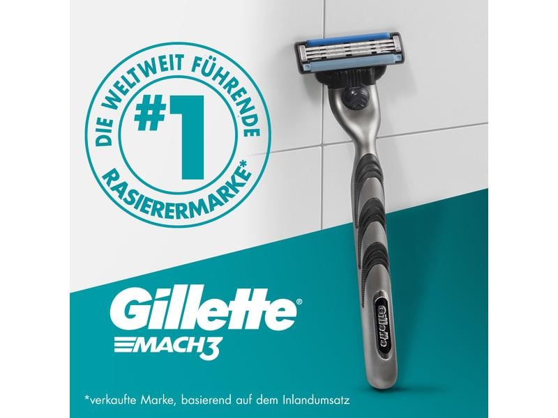 Gillette Rasierer Mach3   8 Klingen Nassrasierer für Herren mit Ersatzklingen