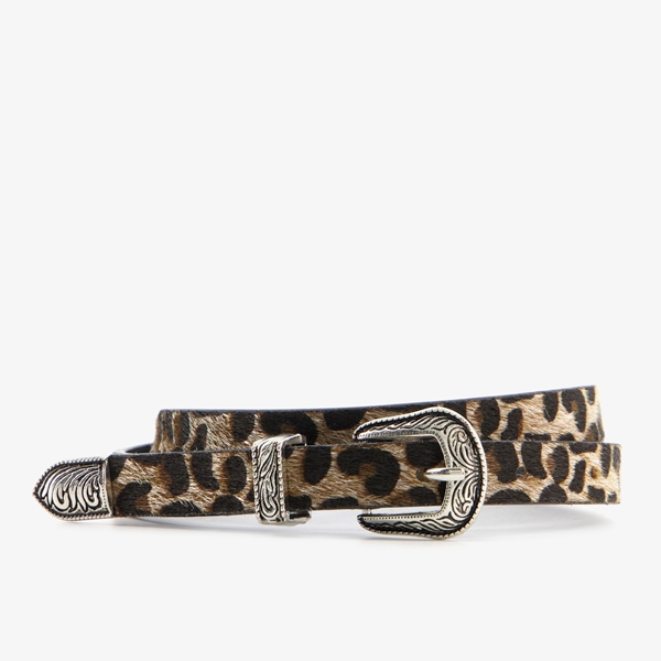 Meisjes western riem met luipaardprint