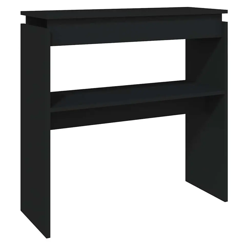 vidaXL - Bijzettafel - Zwart - Bewerkt hout