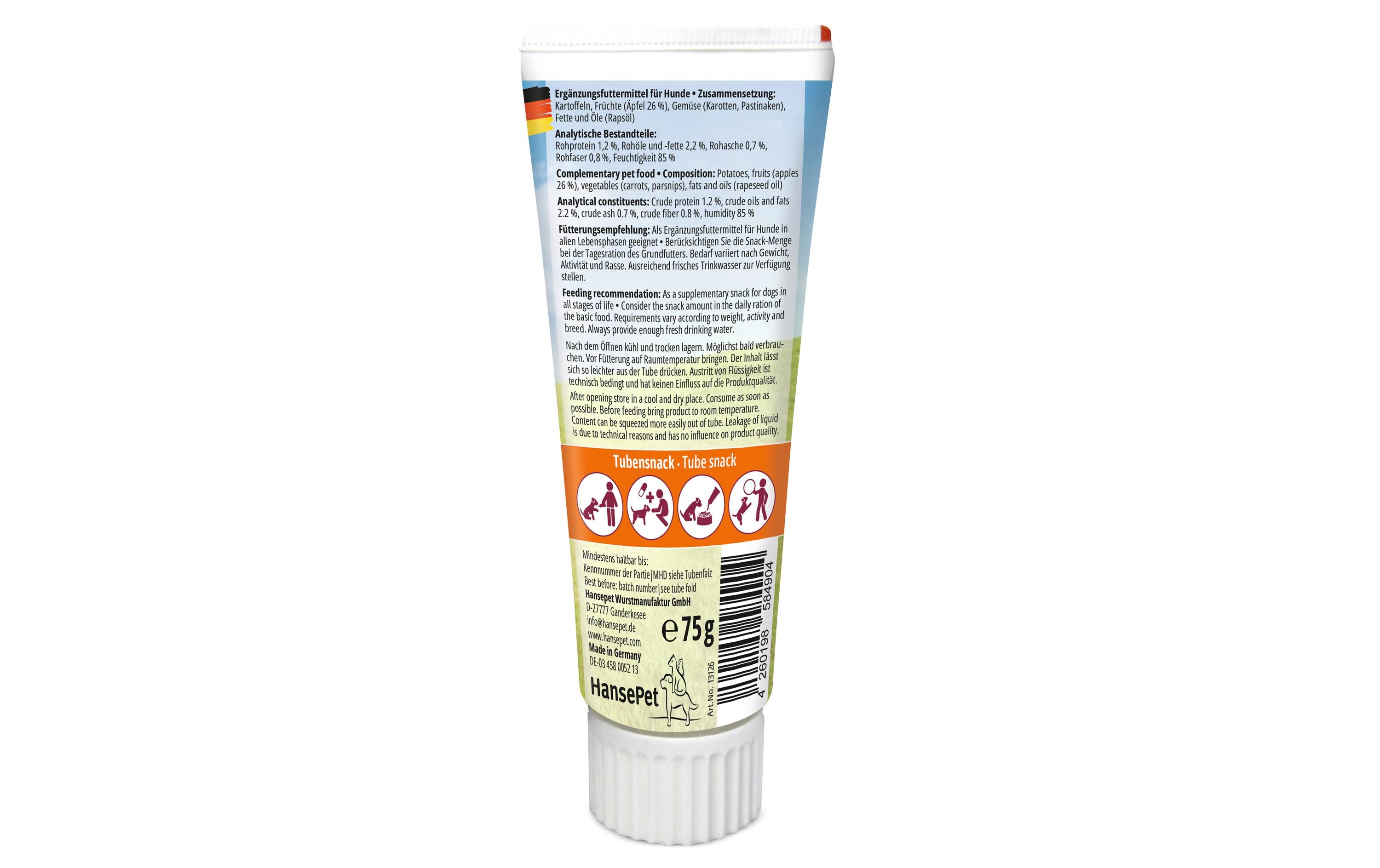 Leckerli Veggie Mousse, 75 gSofter Snack für Hunde