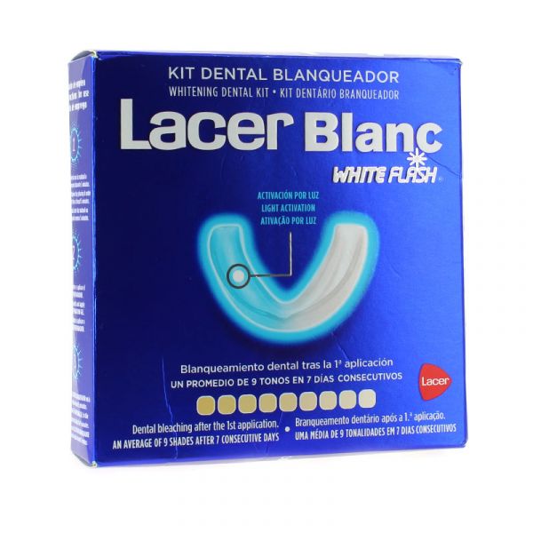 Lacer Blanc White Flash Kit Branqueador Dentário Molde   Gel Dentário 15ml   Percarbonato de Sódio 30ml