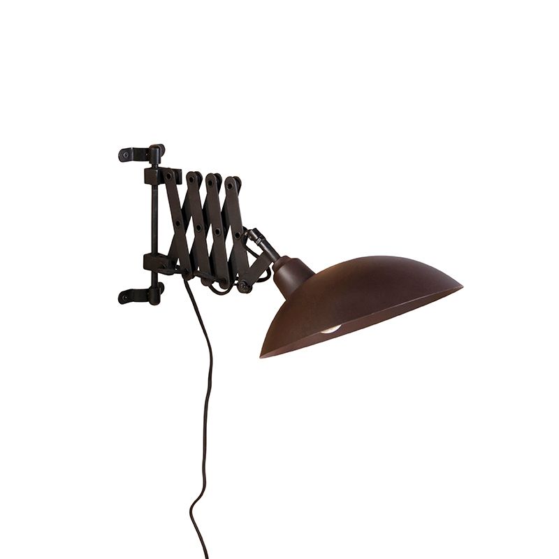 Industriële wandlamp brons met zwart - Tyne