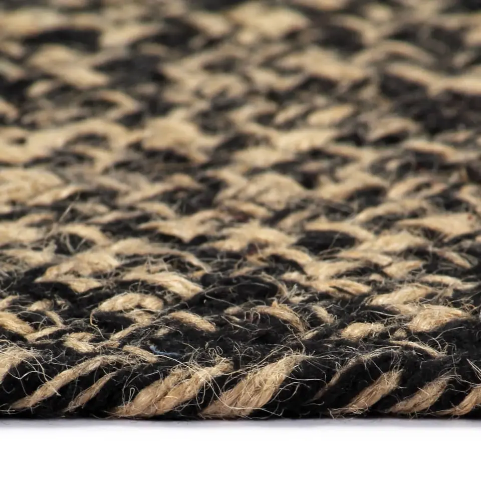 vidaXL - Vloerkleed - Zwart - Jute