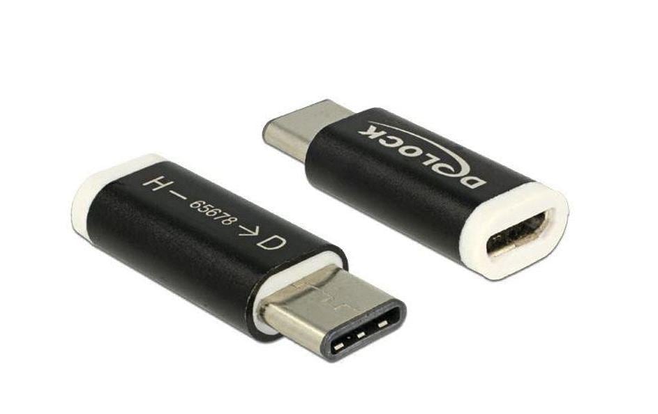 USB 2.0 Adapter USB-MicroB Buchse - USB-C SteckerUSB 2.0 Micro-B Buchse (Host) zu USB Type-C Stecker (Device)