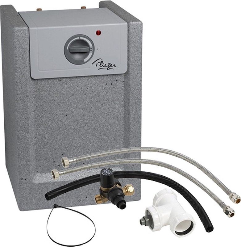 Plieger - Boiler 15 Liter - Koperen Ketel - Close-In met Aansluitset
