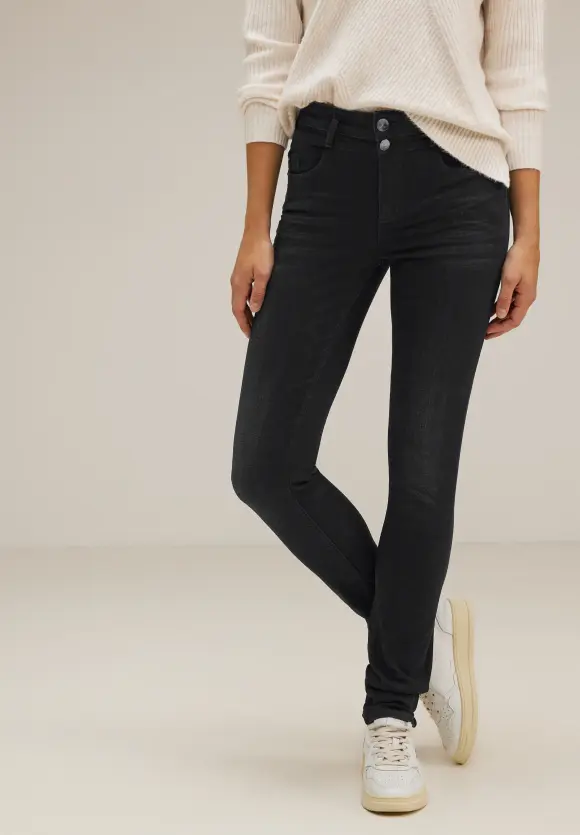 Slim Fit Free to Move Jeans - black used wash