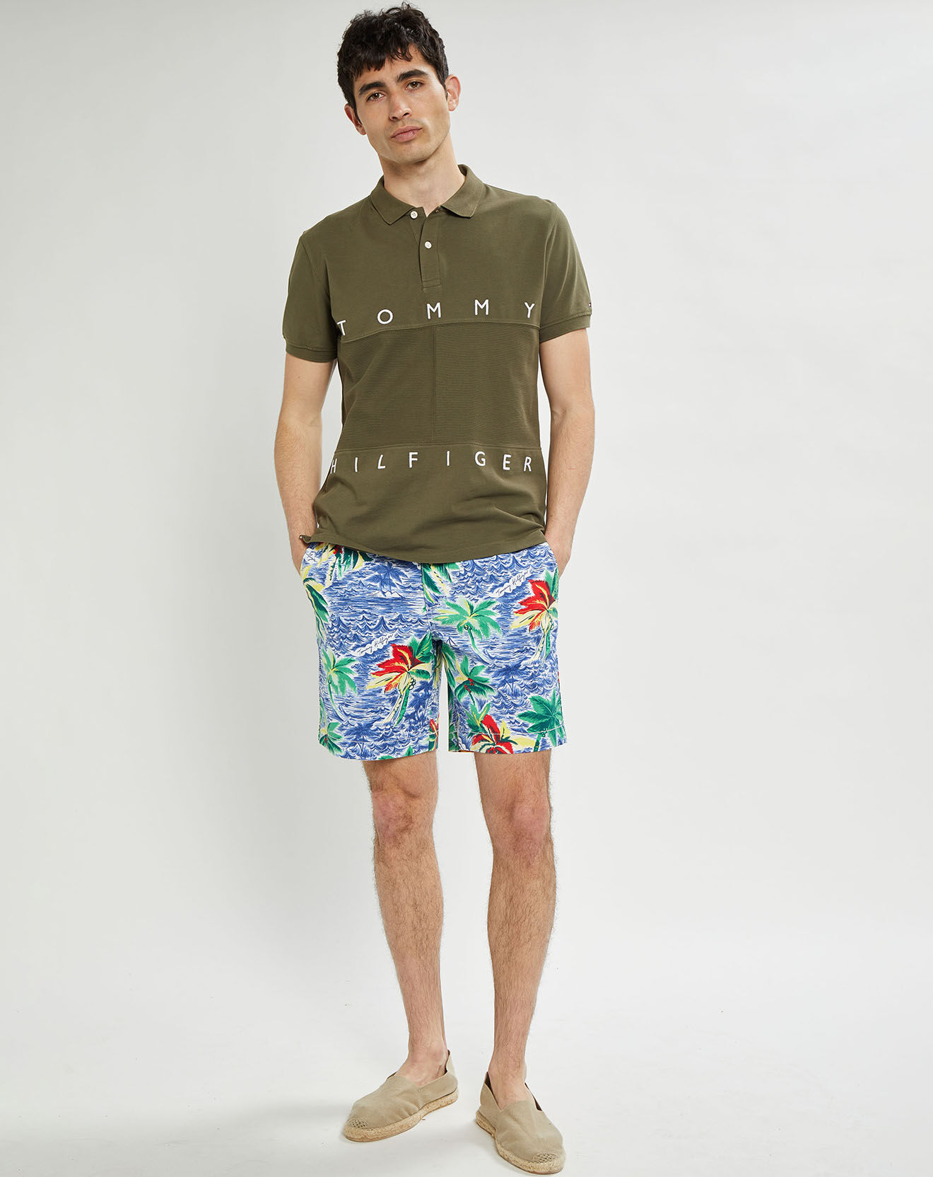 Tommy Hilfiger Polo Large Flag kaki