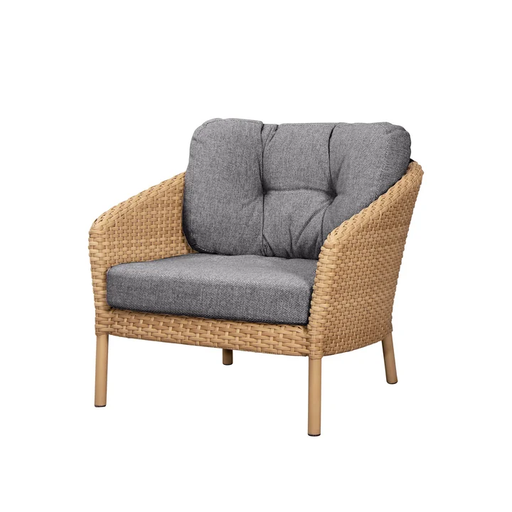 Cane-Line - Ocean Loungesessel Kissensatz, large, dunkelgrau (2 tlg.)