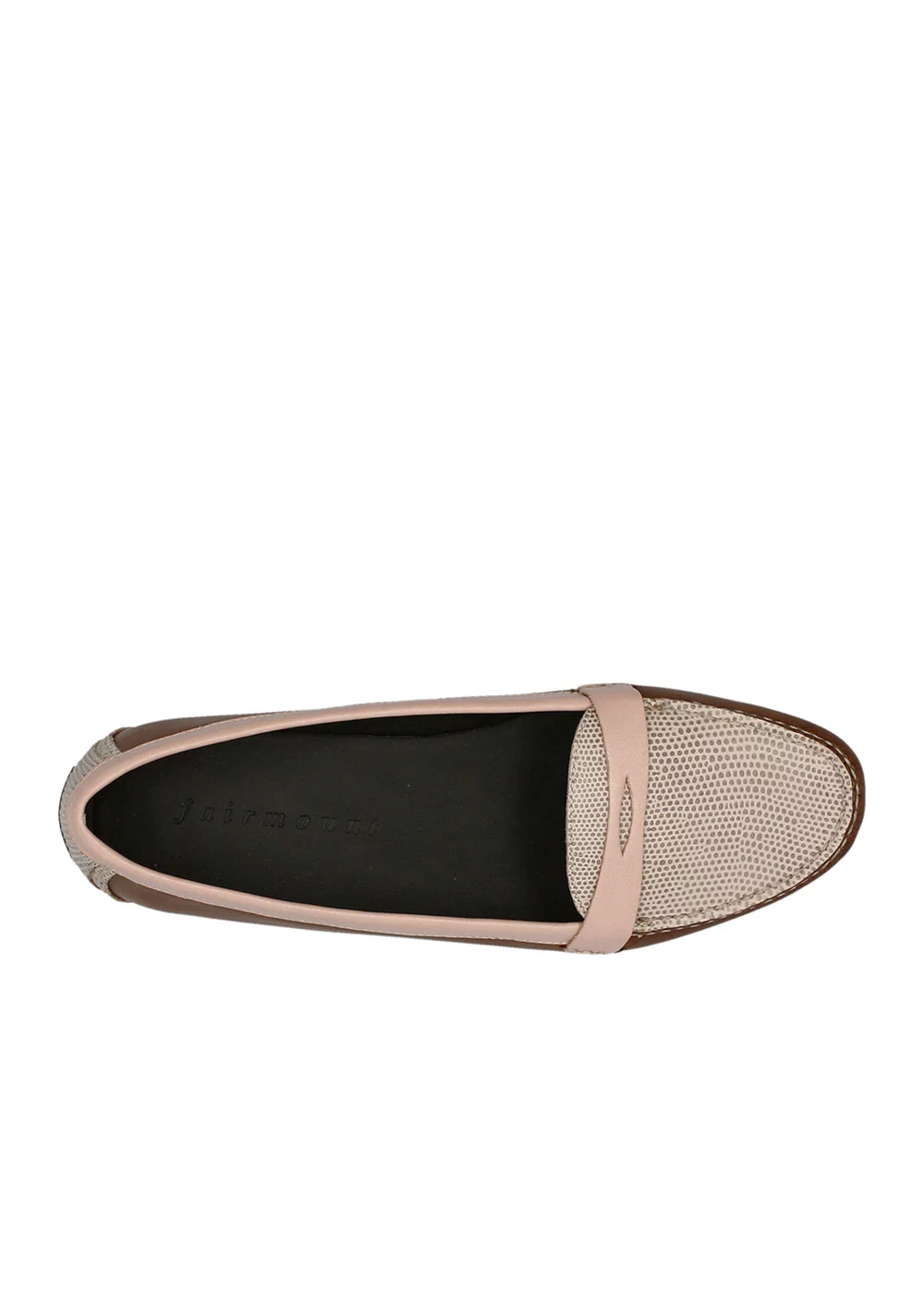 MOCASSIN ROUND MOC TRICOLORE CHESNUT ROSE