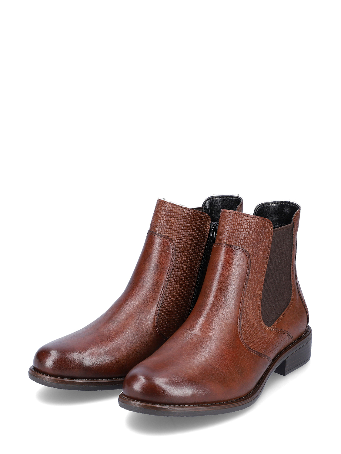 Remonte Brown Leather Zip Boots
