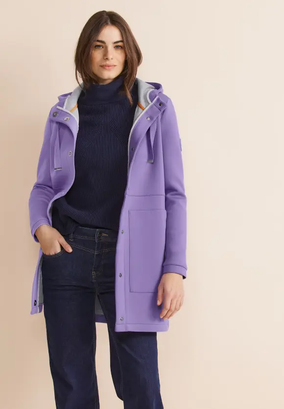 Softe Doubleface Jacke - shiny lilac