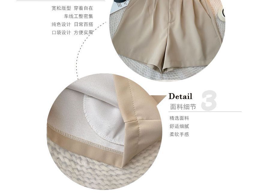 DIYI - Hoge taille effen shorts