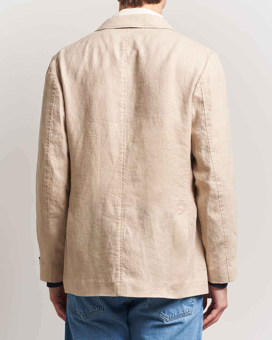 GANT Slim Fit Garment Dyed Linen Blazer Dry Sand