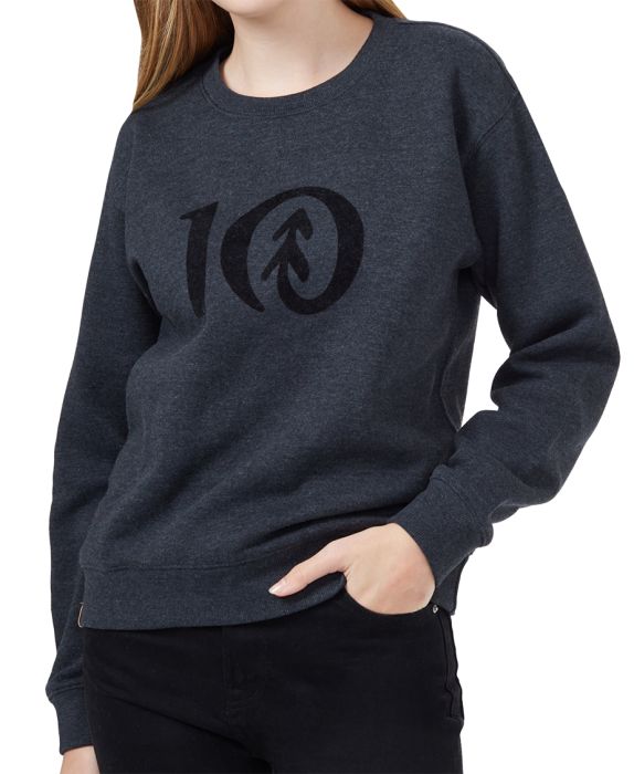 Flocked Logo Crew Women dametrøje