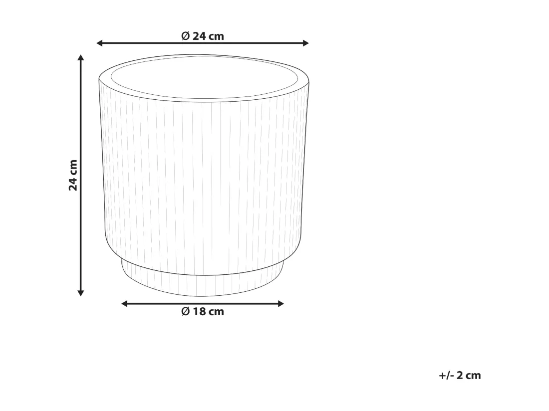 Cache-pot DARIA Céramique 24 cm Blanc cassé